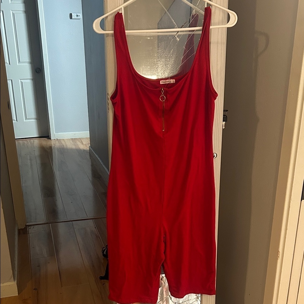 Heart Hips Red Sleeveless Chemise